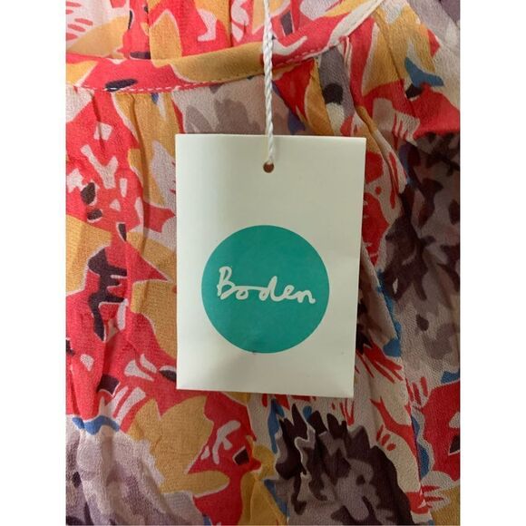 Boden floral blouse top women's size 8 NWT - Picture 4 of 5